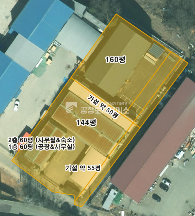 경기 화성만세구 팔탄면 서근리 네모반듯한 필지 대지 1209평 건축 368평 연면적 425평 매매 매물번호 10863 사진 1